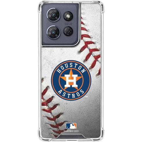 MLB Houston Astros Game Ball Moto G Play 5G (2025) Clear Case